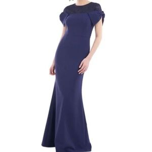 Elegant Navy Blue Evening Gown Long dress